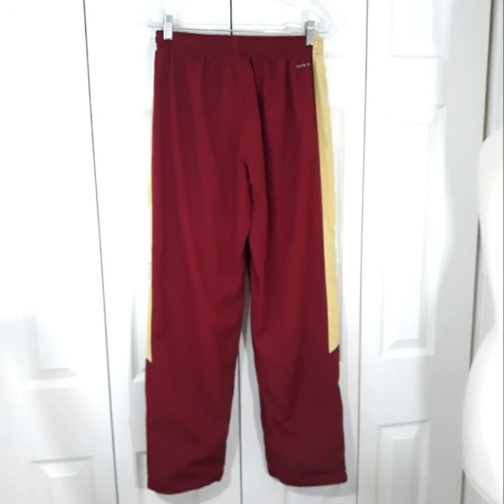 Nike Red and Yellow Joggers with Elastic Waistband Unisex Lined Pants Medium